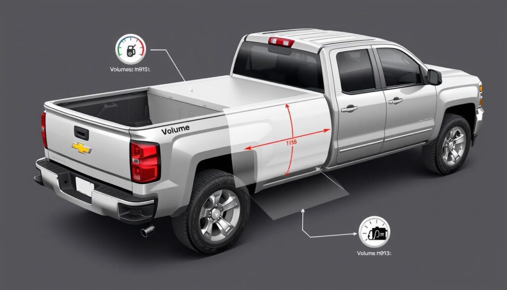 Chevy pickup truck gas tank volume