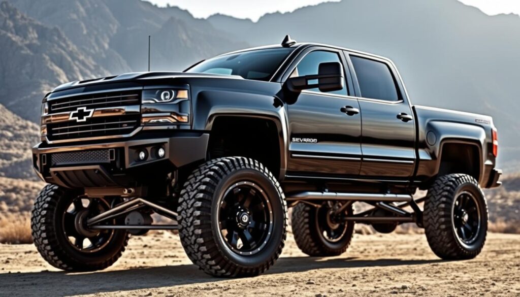 lifted chevy silverado black widow