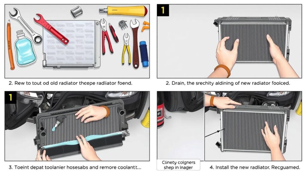 step-by-step radiator replacement