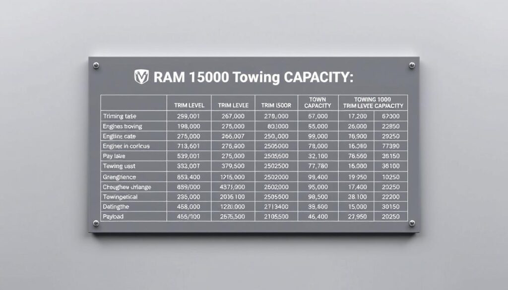 2016 ram 1500 towing capacity chart