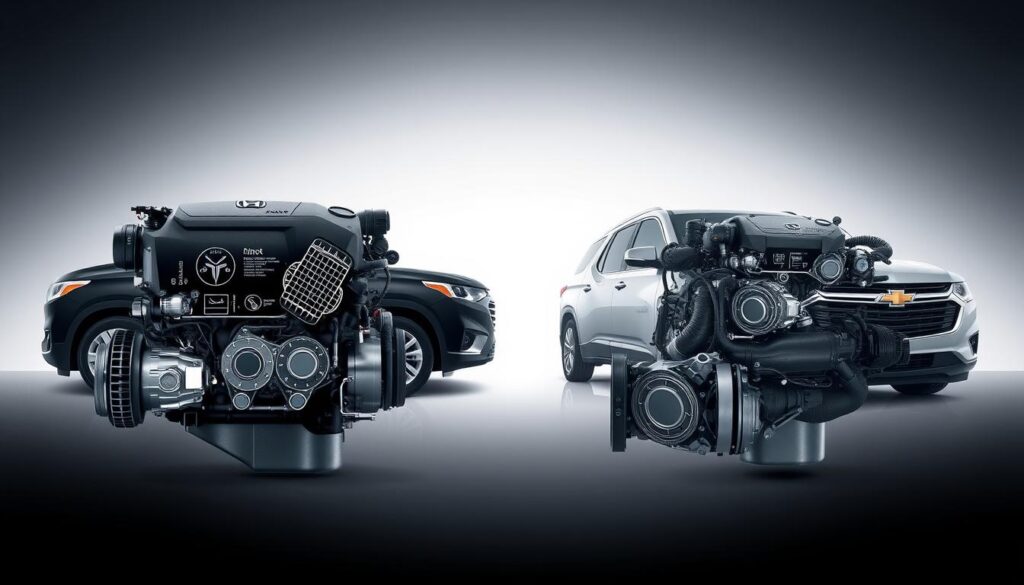Honda Pilot engine specs and Chevy Traverse fuel efficiency